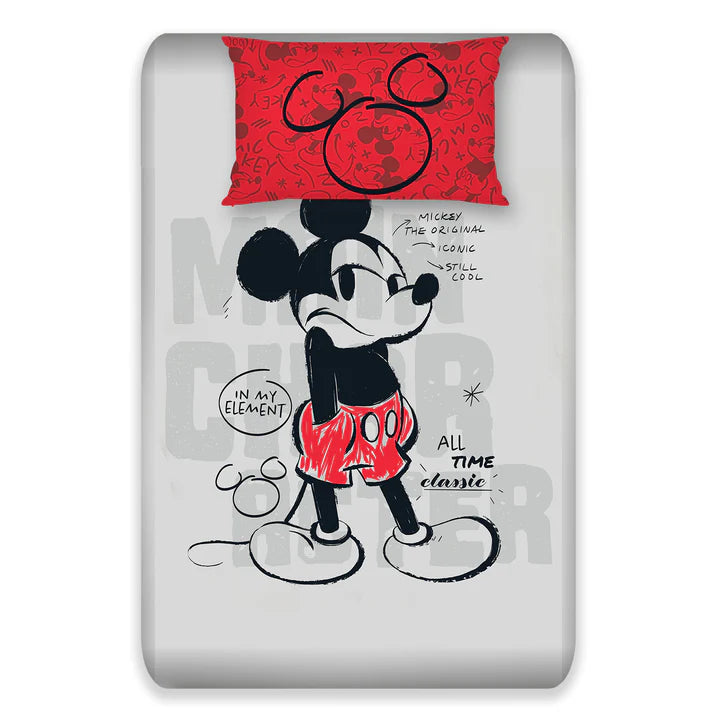 Disney Mickey Mouse Digital Printed 300TC Cotton Bedsheet (Classic)
