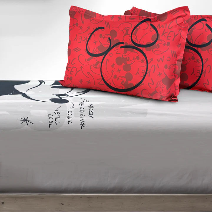 Disney Mickey Mouse Digital Printed 300TC Cotton Bedsheet (Classic)