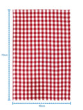 Linen Tea towel Gingham Pack Of 4 Red - grahsajja
