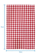 Linen Tea towel Gingham Pack Of 4 Red - grahsajja