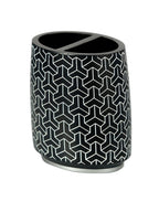 Alvina Black & Silver Polyresin 4 Pcs Bathroom Set - grahsajja