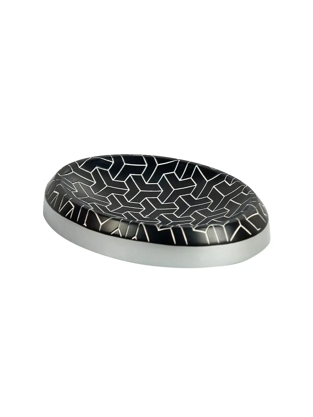 Alvina Black & Silver Polyresin 4 Pcs Bathroom Set - grahsajja