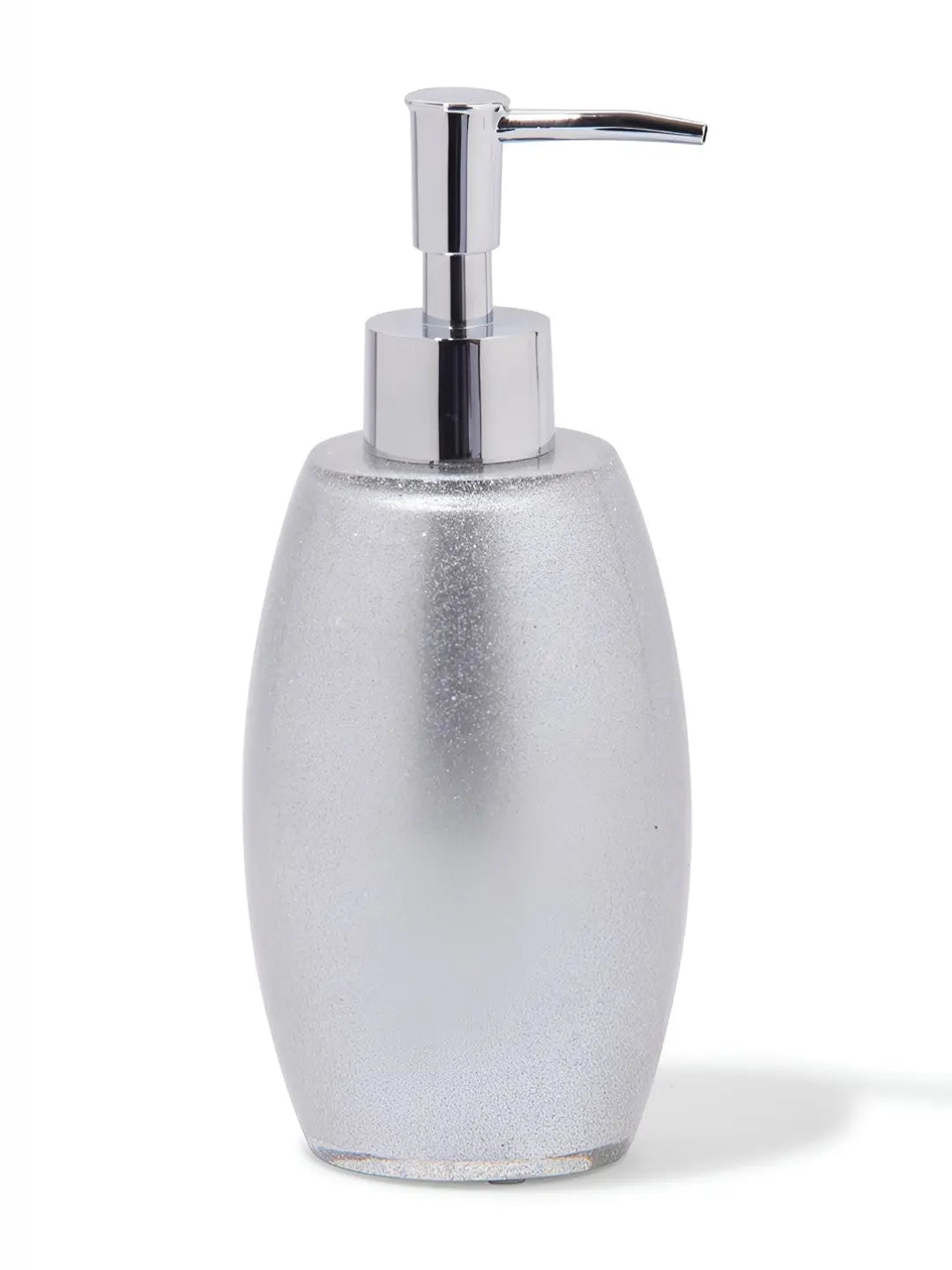 Silver-Toned 4 pieces Solid Polyresin Bath Accessories Set - grahsajja