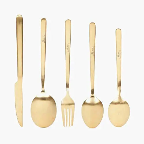 FNS Bianca Gold Plated Premium Cutlery Set FNS
