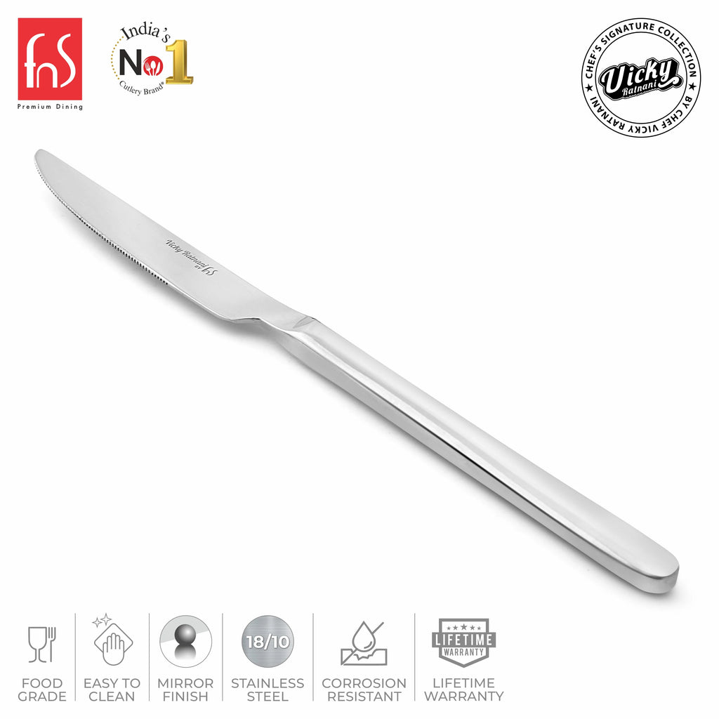 Chef Vicky Ratnani's Signature Collection By FnS Thames Dessert Knife/Dinner knife/Butter knife 2 Pcs Set