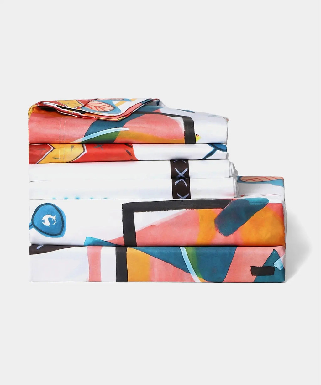 Shivan & Narresh for myTrident King Bedsheet with 4 pillow covers, 400TC, SUROCCO Trident