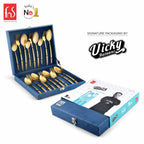 Chef Vicky Ratnani's Signature Collection By FnS Velora Stainless Steel 18 Pcs Cutlery Set with Box Pack