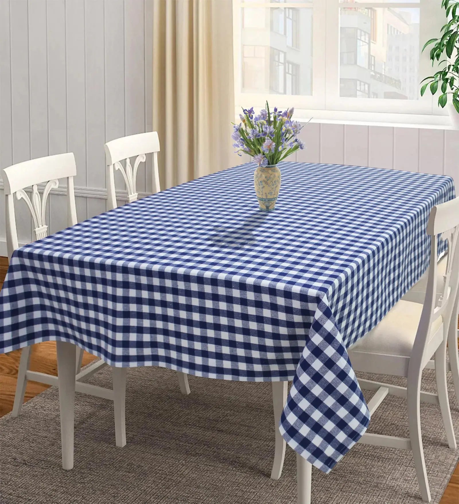 Gingham (Blue and White) Table cover - grahsajja