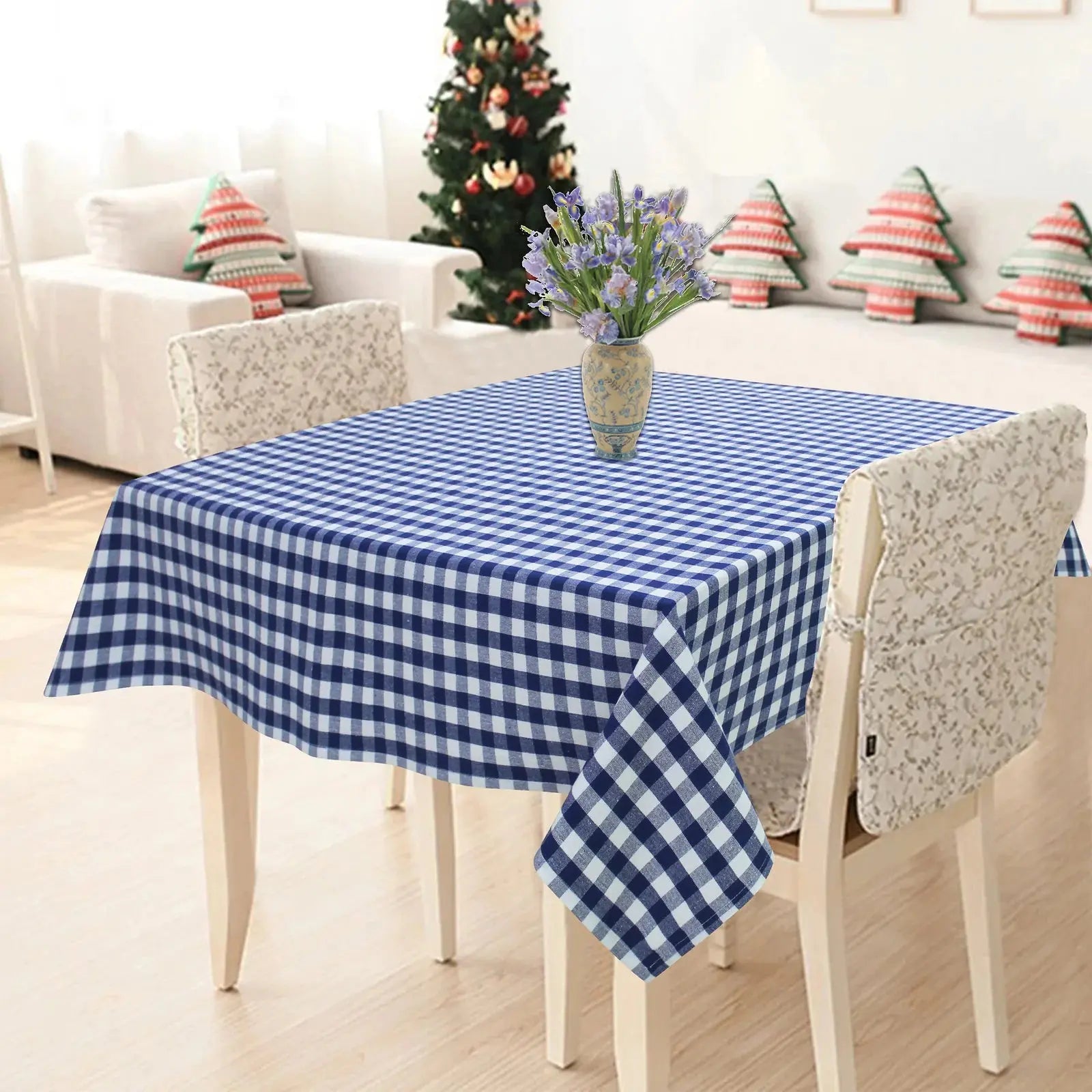Gingham (Blue and White) Table cover - grahsajja