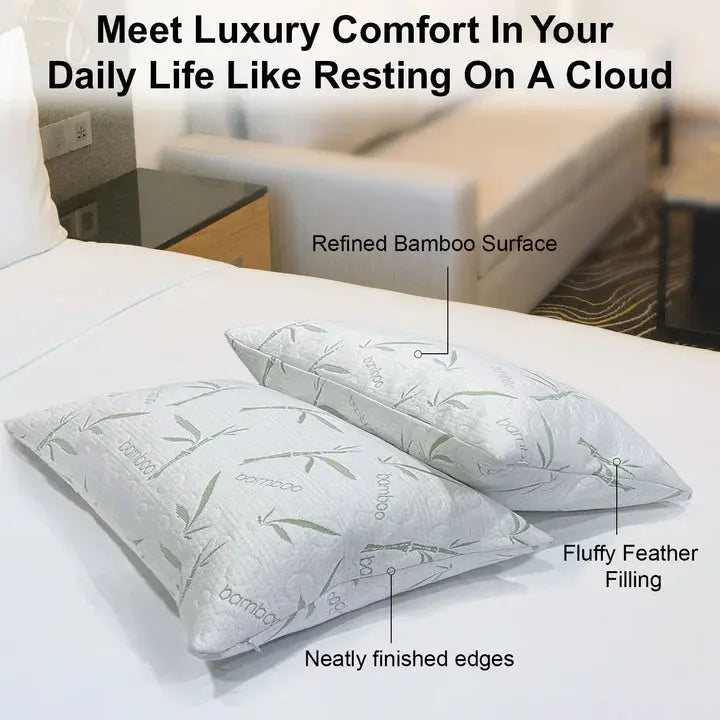 Spur Feather Pillow With Bamboo Fabric Cover Sassoon