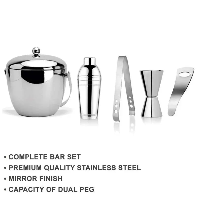 FnS Plain Stainless Steel Bartender Kit FNS