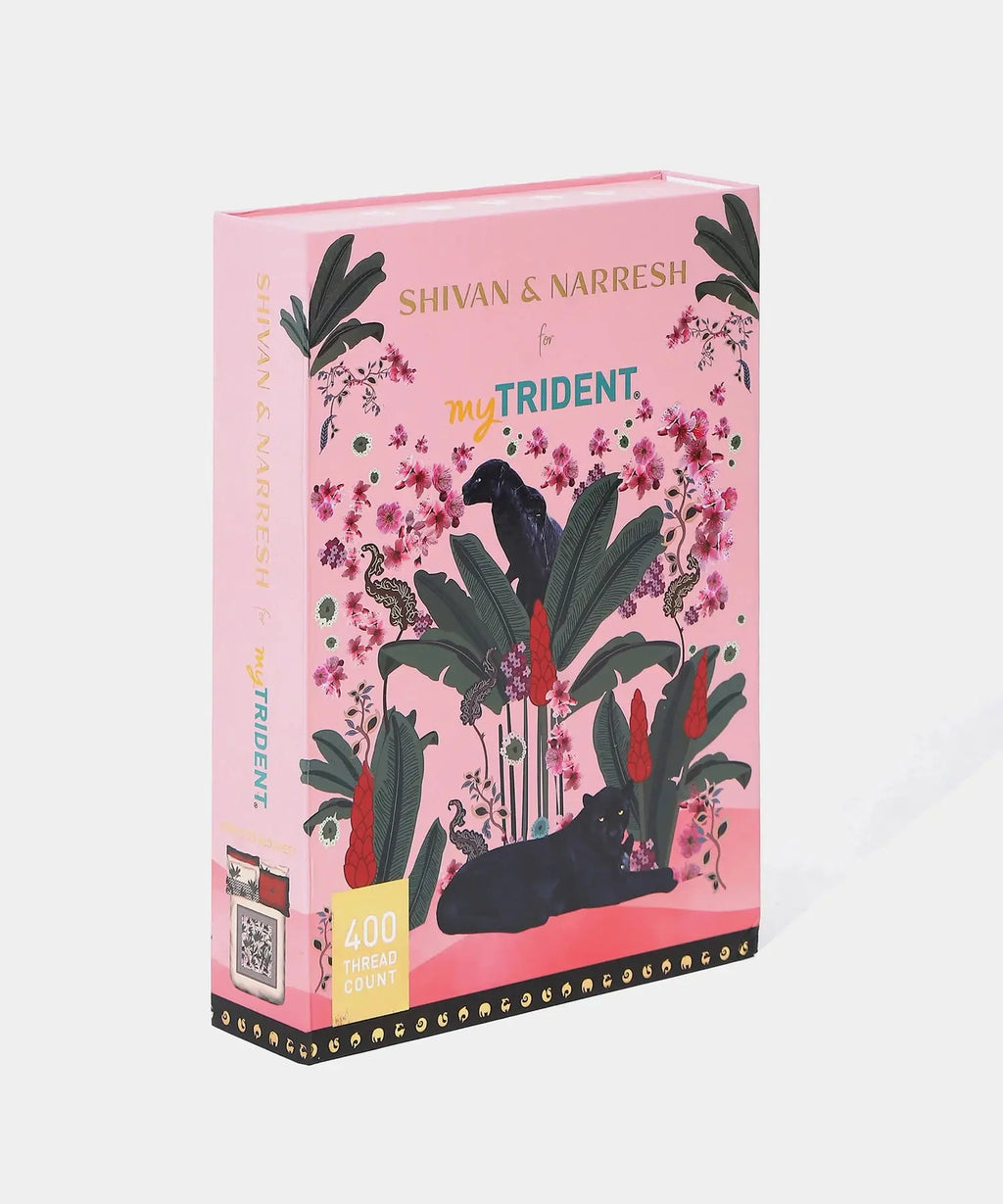 Shivan & Narresh for myTrident King Bedsheet with 4 pillow covers, 400TC, PALMERA Trident