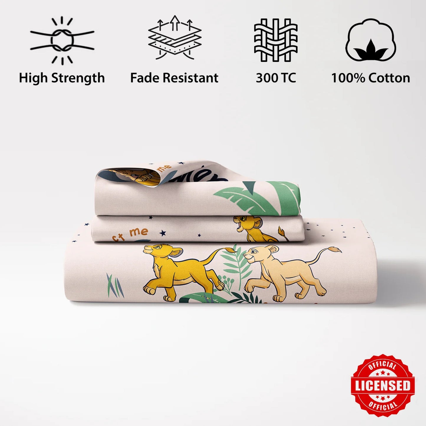 Disney Club House Digital Printed 300TC Cotton Bedsheet