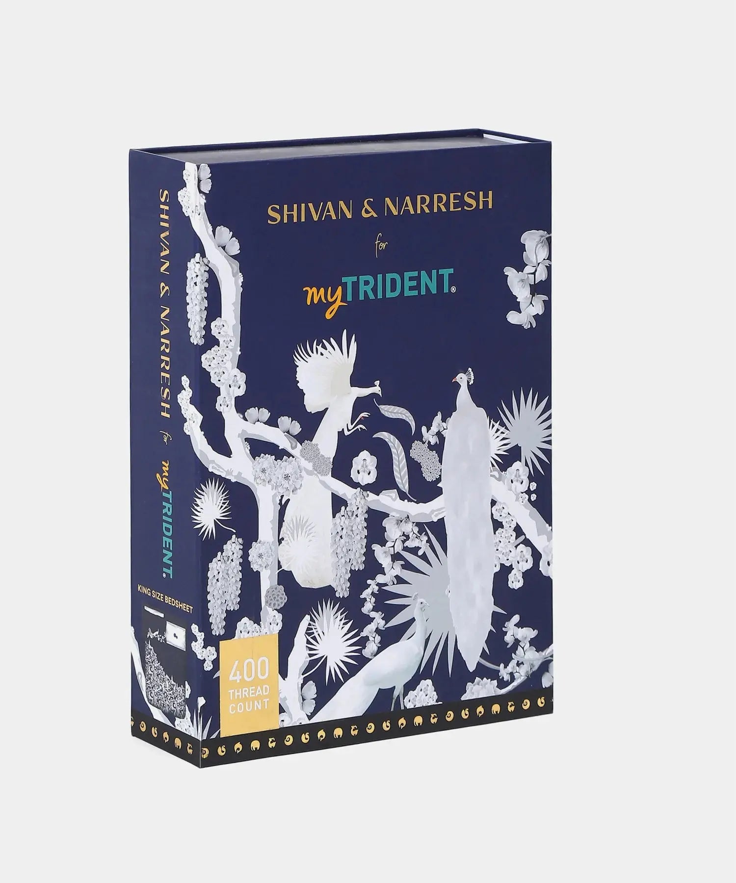 Shivan & Narresh for myTrident King Bedsheet with 4 pillow covers, 400TC, IZU JUNO Trident