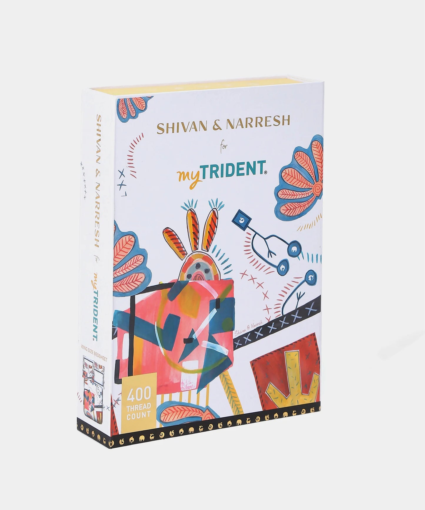 Shivan & Narresh for myTrident King Bedsheet with 4 pillow covers, 400TC, SUROCCO