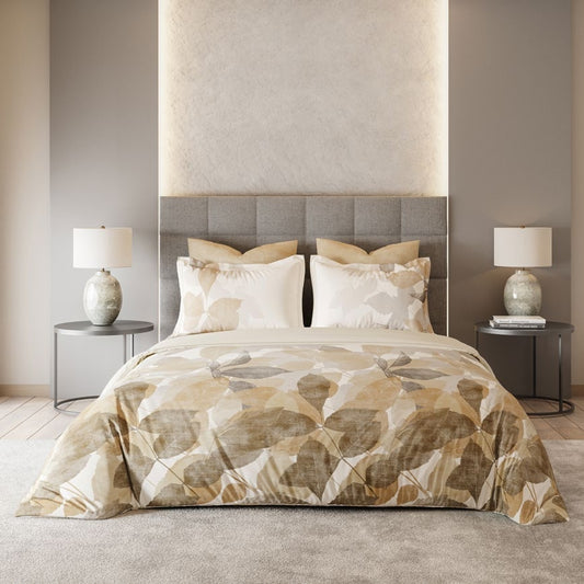 D'decor Bedsheet Super King Size AUTUMNAL DEEP TAUPE Platinum Collection - grahsajja