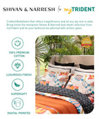 Shivan & Narresh for myTrident King Bedsheet with 4 pillow covers, 400TC, SUROCCO Trident