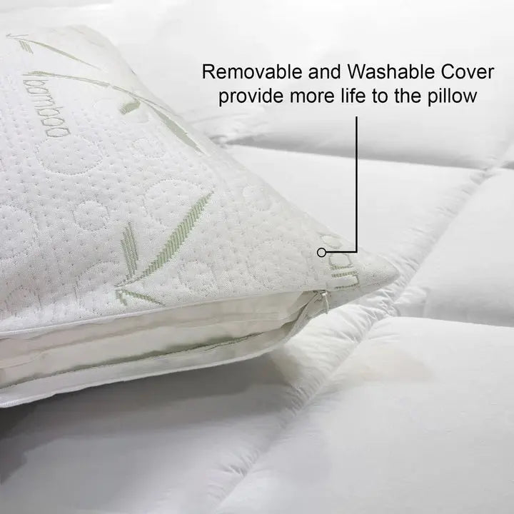 Spur Feather Pillow With Bamboo Fabric Cover Sassoon