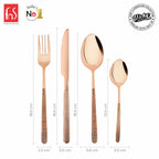 Chef Vicky Ratnani's Signature Collection By FnS Sorrento Rose Gold Stainless Steel 24 Pcs Cutlery Set