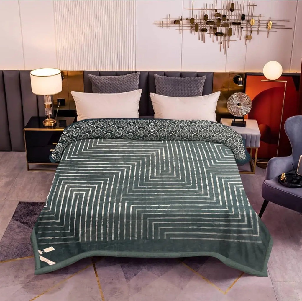 Marbella Mink Blanket Green - grahsajja