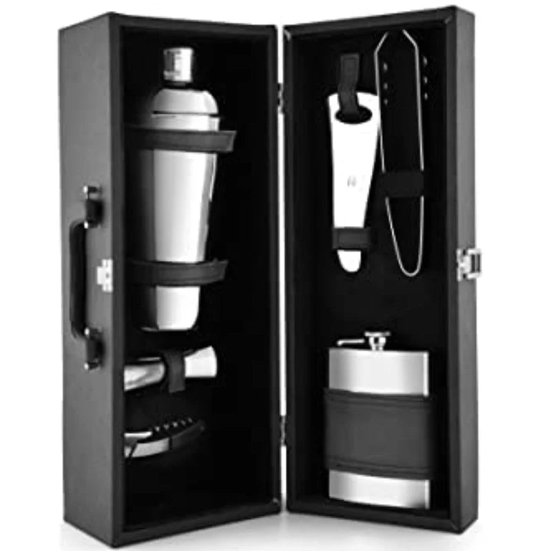 FnS Cheers Mini Bartender Cabinet 7pc Set