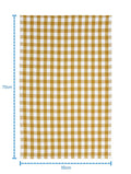 Linen Tea towel Gingham Pack Of 4 Yellow - grahsajja
