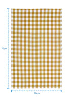 Linen Tea towel Gingham Pack Of 4 Yellow - grahsajja
