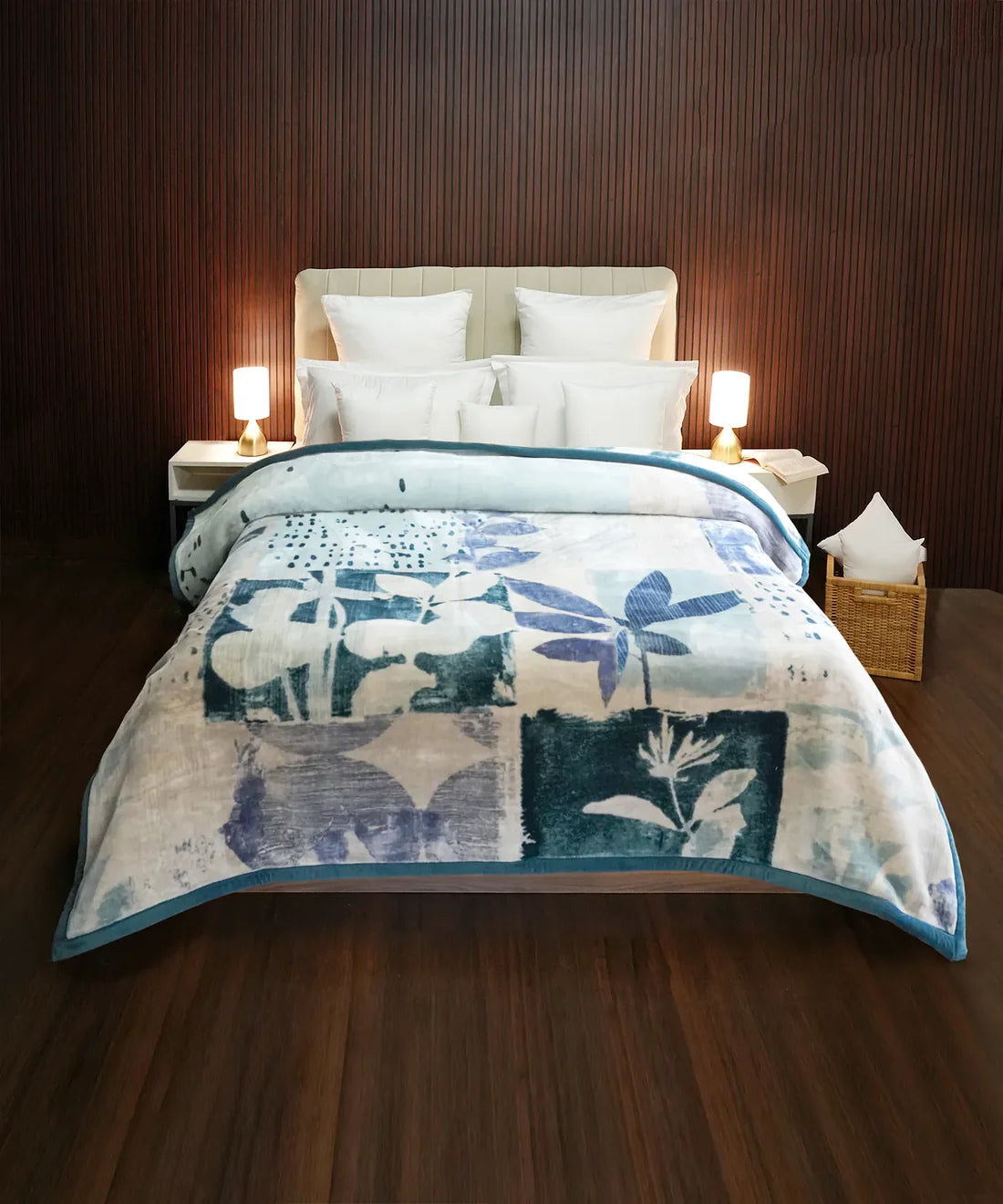 Indulgence Double Mink Blanket, Leafage|5.5 KG