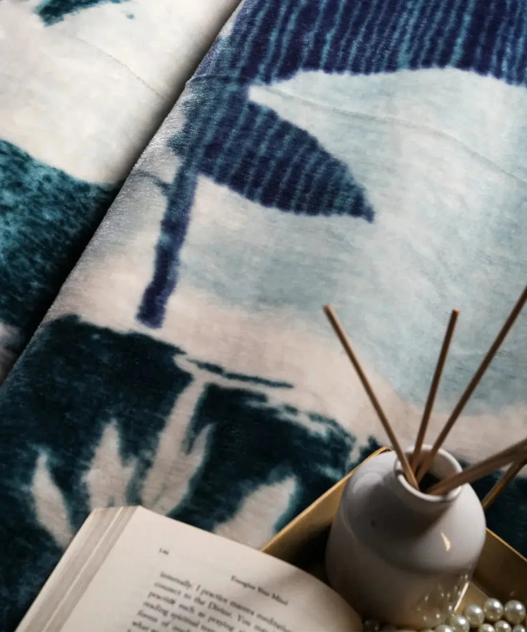 Indulgence Double Mink Blanket, Leafage|5.5 KG Trident