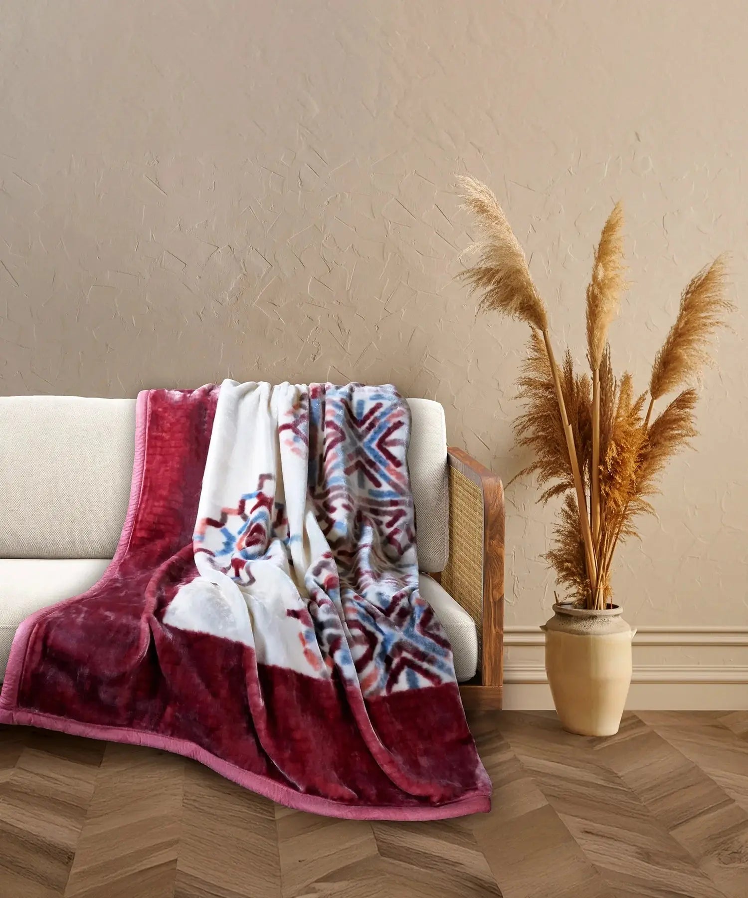 Sanskriti Double Mink Blanket, Phulkari| 4.6 KG Trident