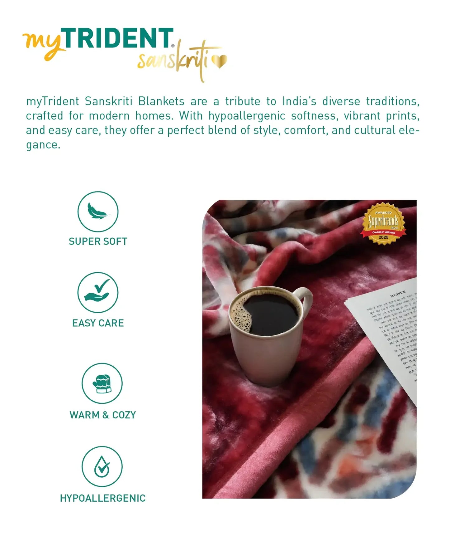 Sanskriti Double Mink Blanket, Phulkari| 4.6 KG