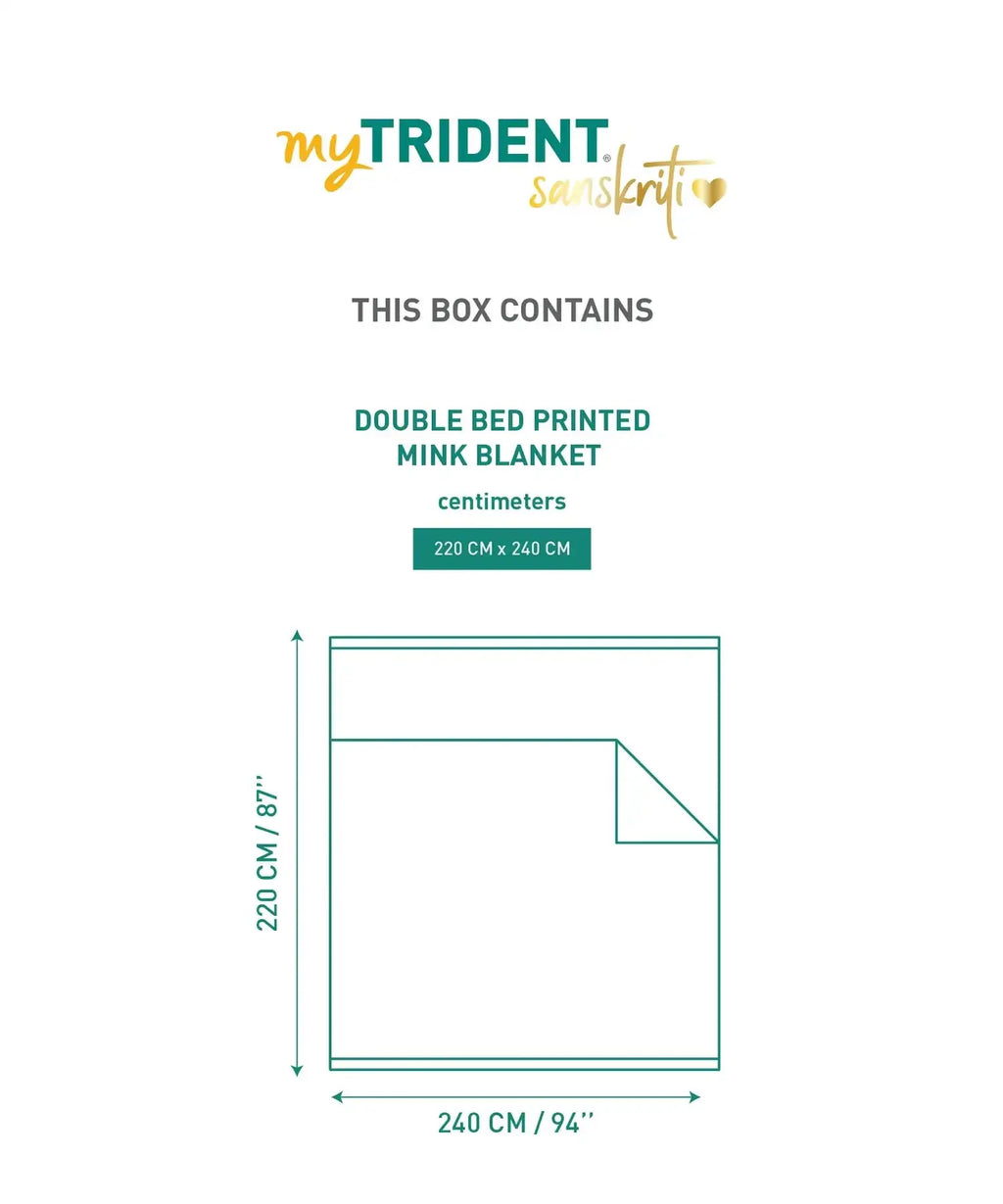 Sanskriti Double Mink Blanket, Phulkari| 4.6 KG Trident