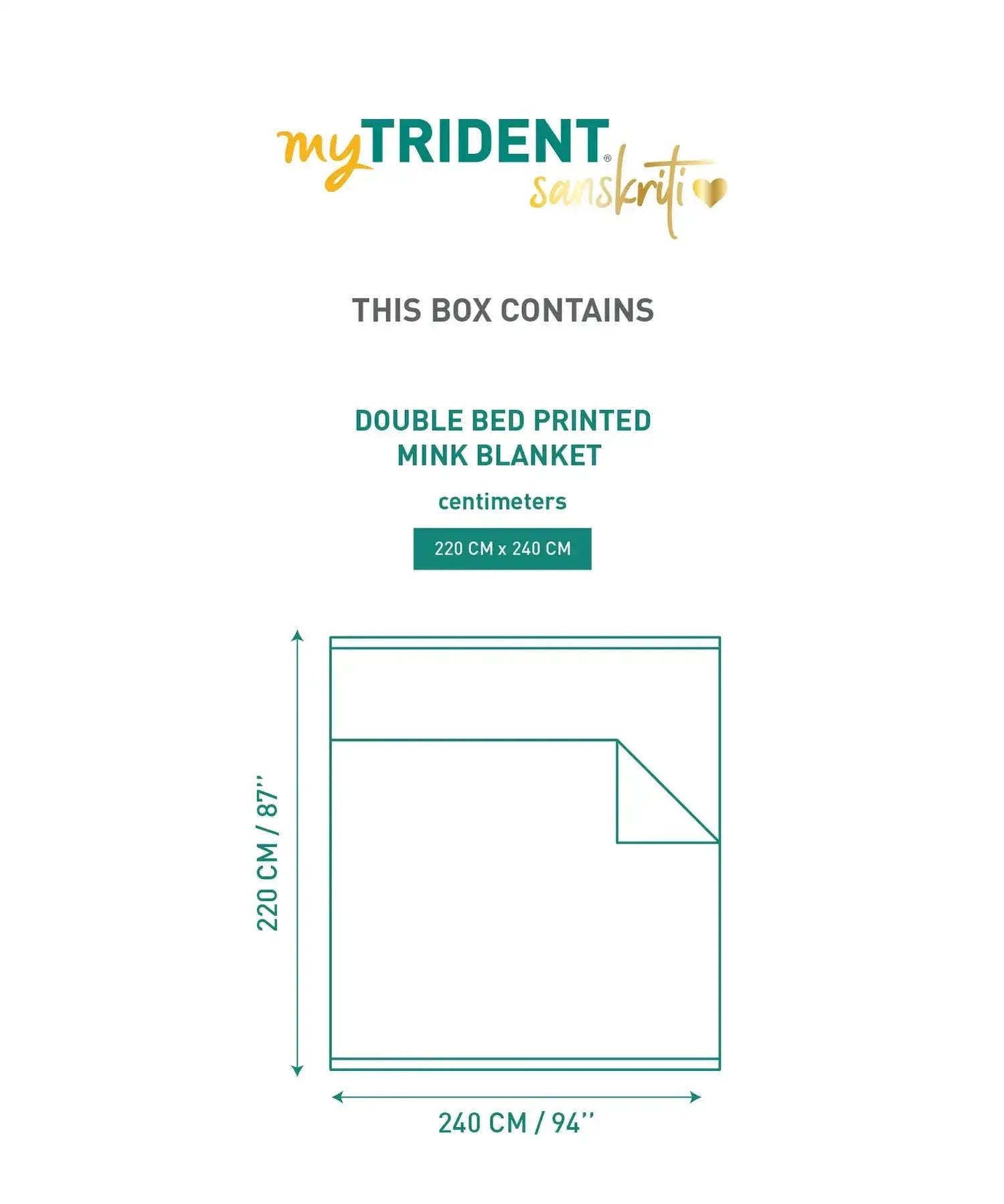 Sanskriti Double Mink Blanket, Phulkari| 4.6 KG Trident