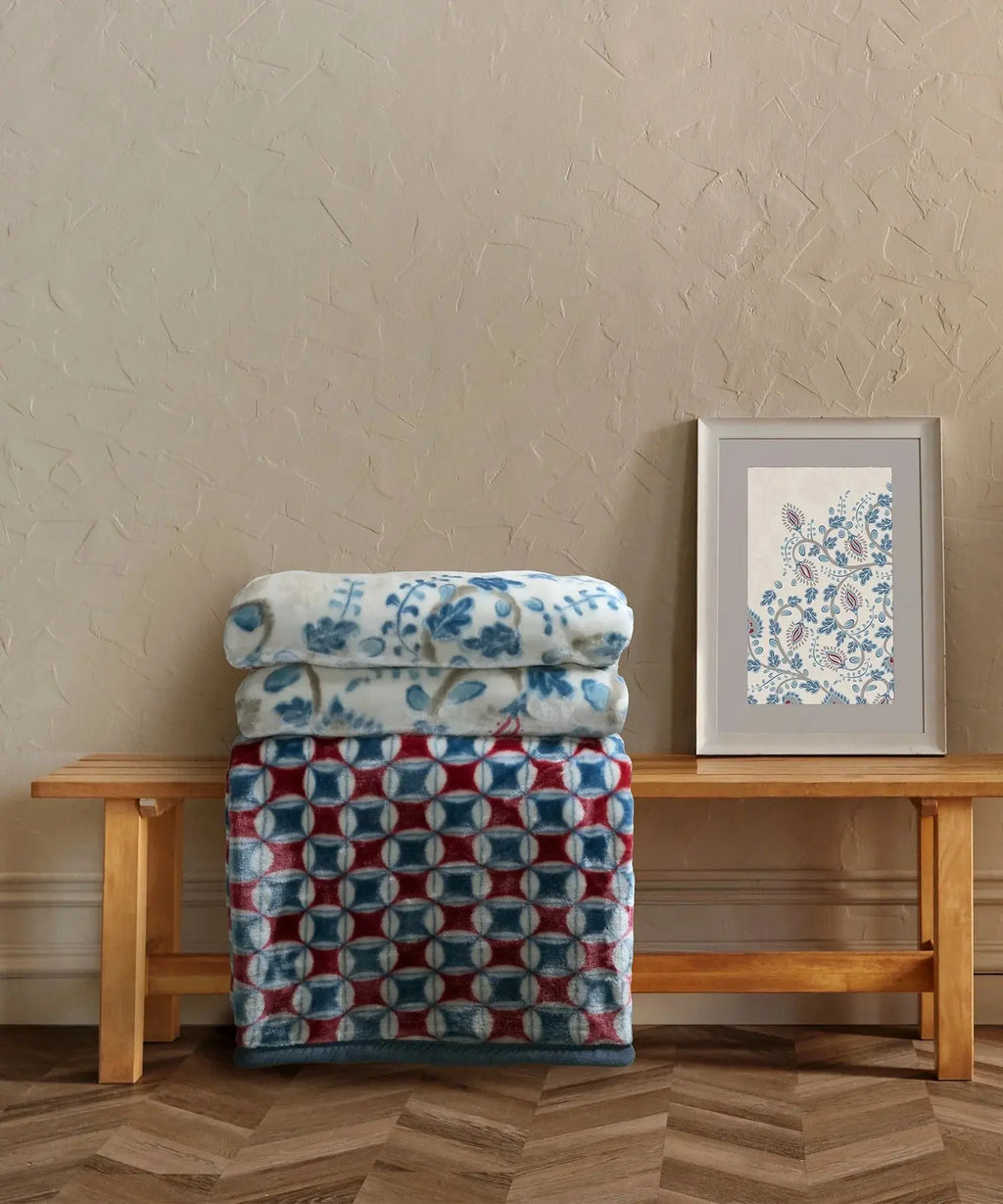 Sanskriti Double Mink Blanket, Tree of Life| 4.6 KG Trident