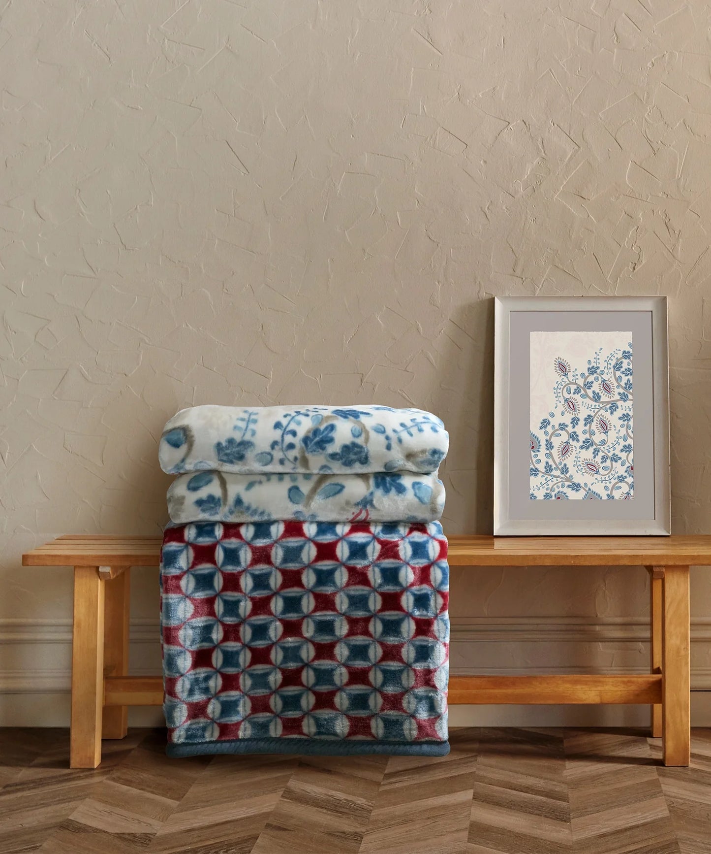 Sanskriti Double Mink Blanket, Tree of Life| 4.6 KG