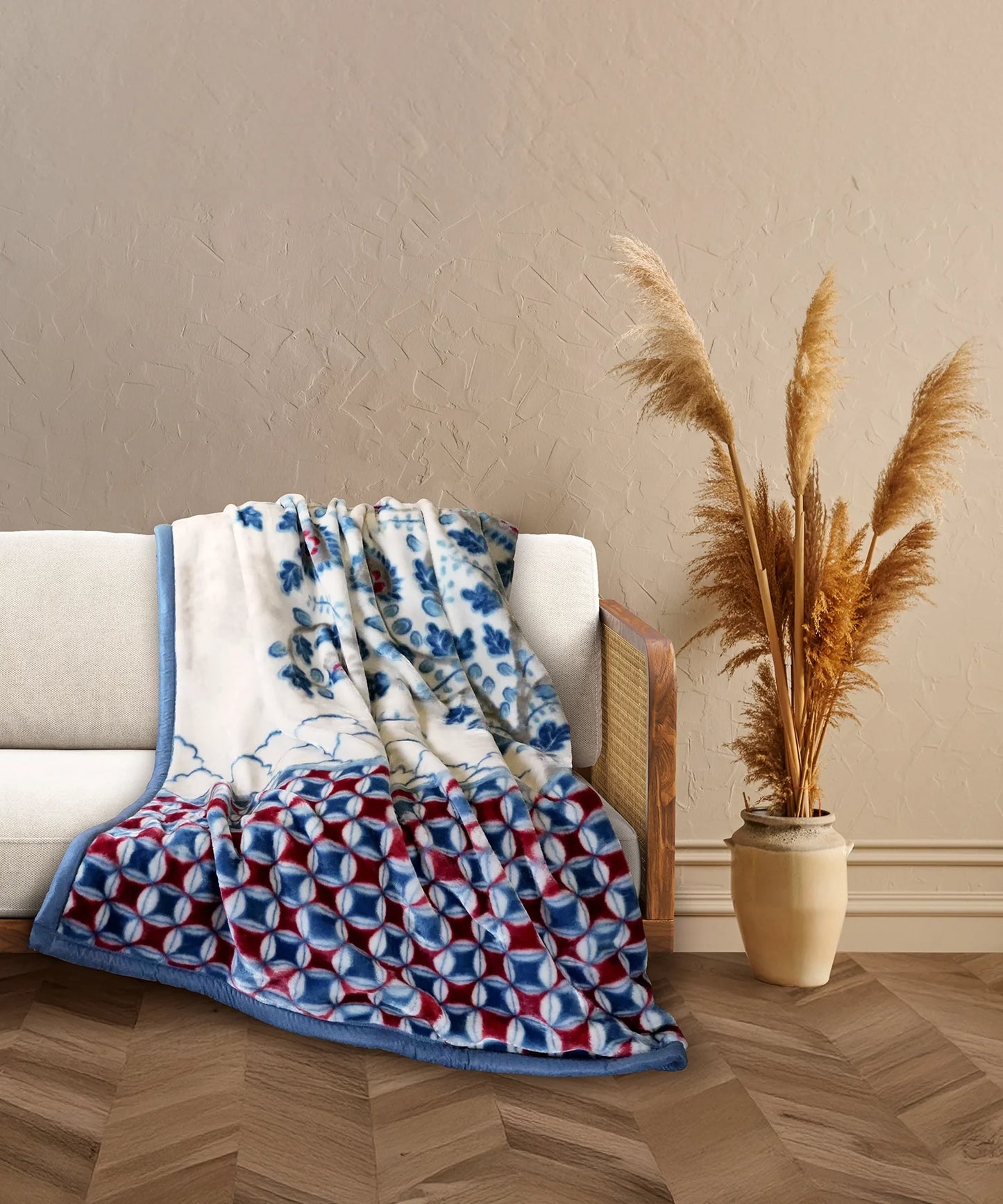 Sanskriti Double Mink Blanket, Tree of Life| 4.6 KG