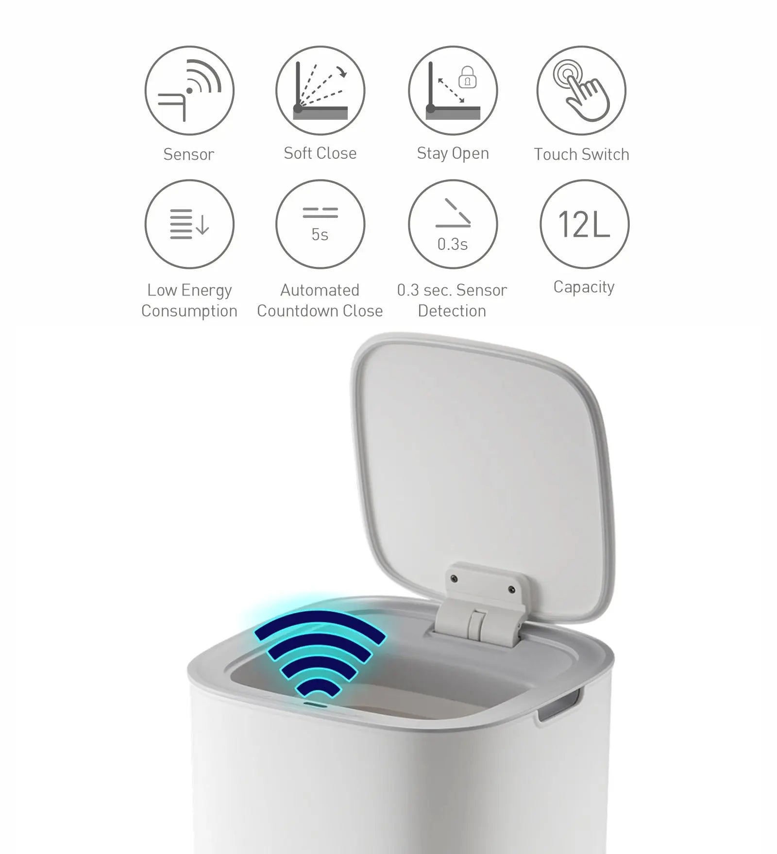 EKO 6288 Morandi Sensor Bin OBSESSIONS
