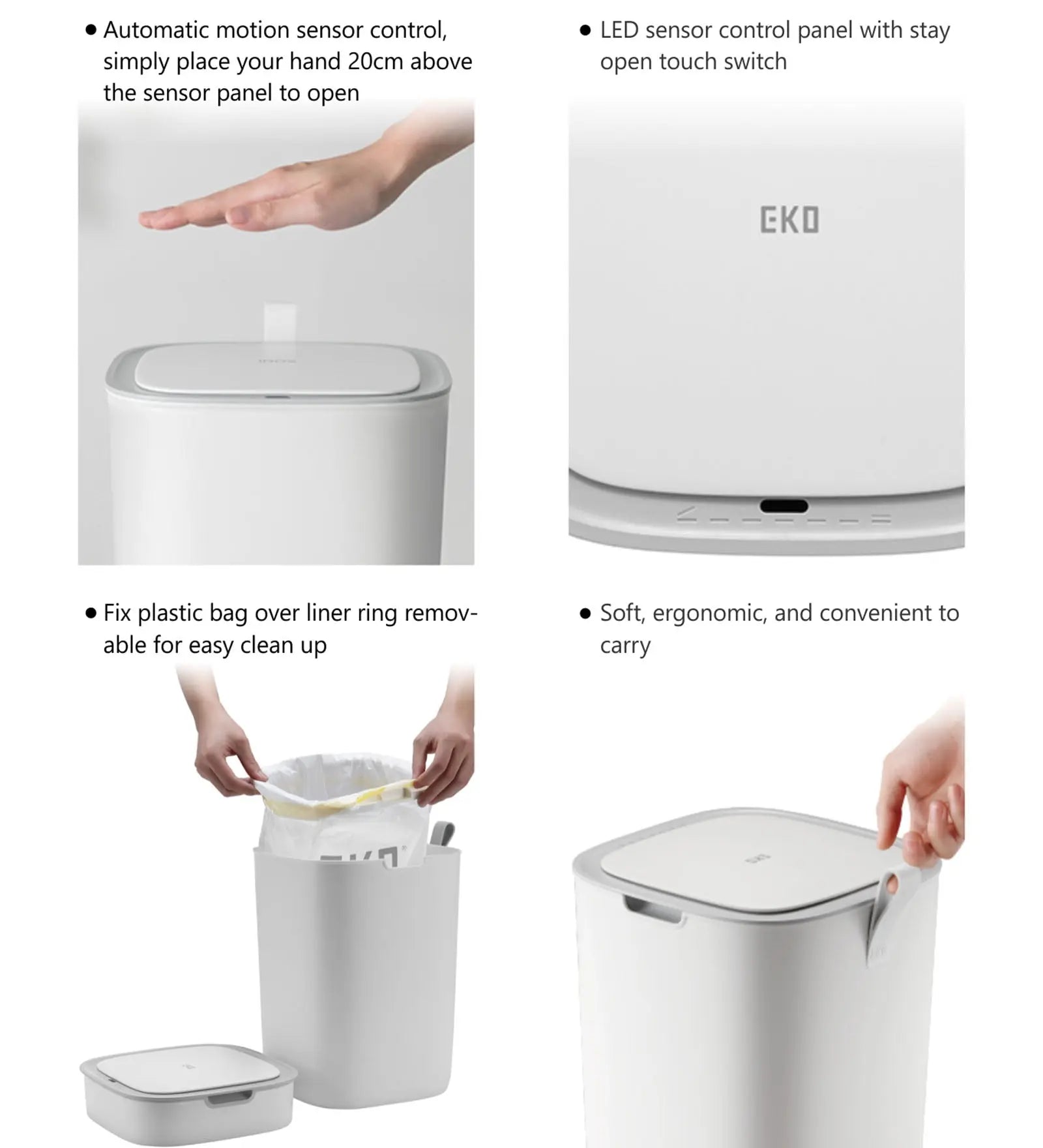 EKO 6288 Morandi Sensor Bin OBSESSIONS