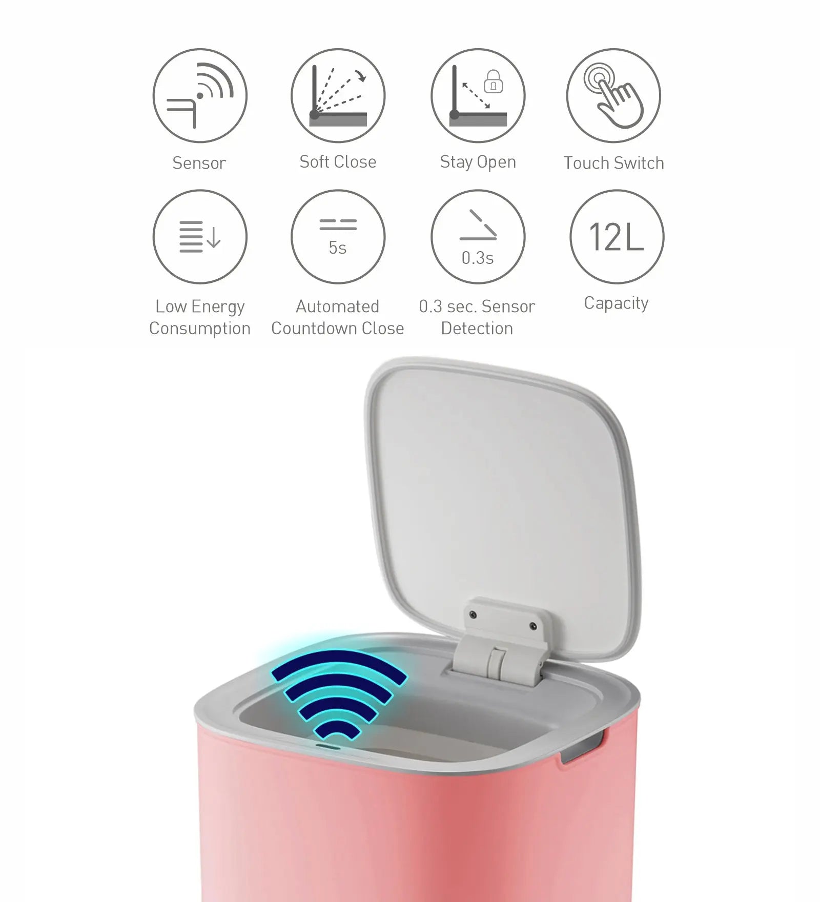 EKO 6288 Morandi Sensor Bin OBSESSIONS