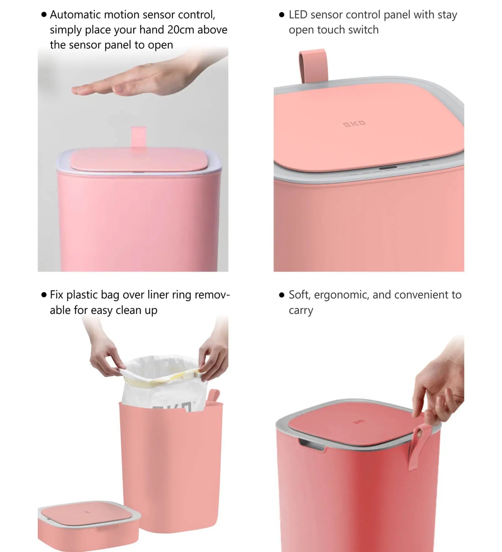 EKO 6288 Morandi Sensor Bin OBSESSIONS