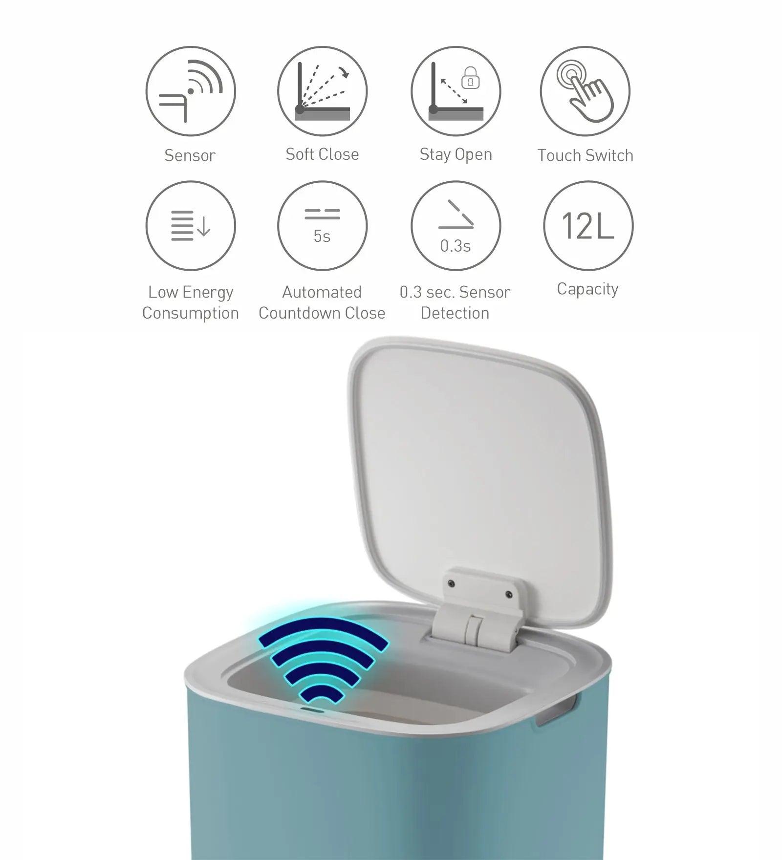 EKO 6288 Morandi Sensor Bin OBSESSIONS