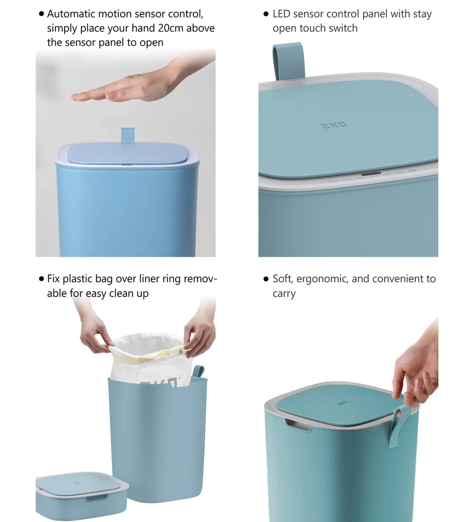 EKO 6288 Morandi Sensor Bin OBSESSIONS