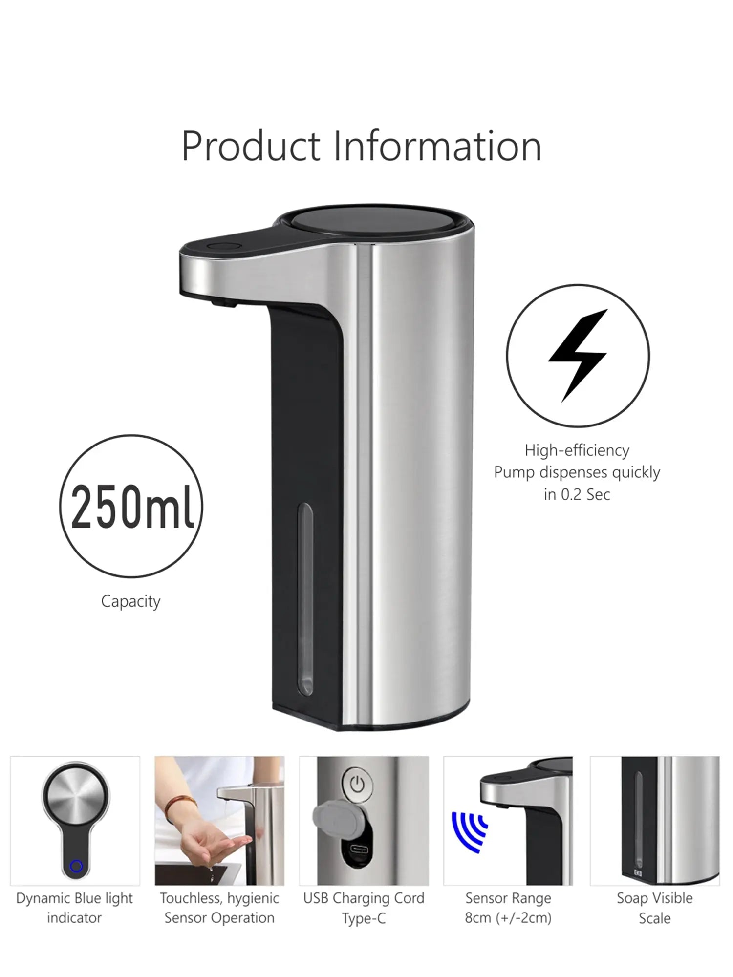 Aroma Autometic Smart Soap Dispenser Metallic OBSESSIONS