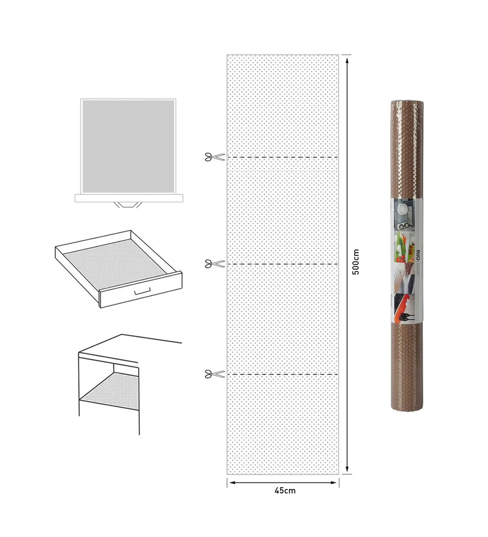 Rio PVC Shelf Liner Chocolate OBSESSIONS