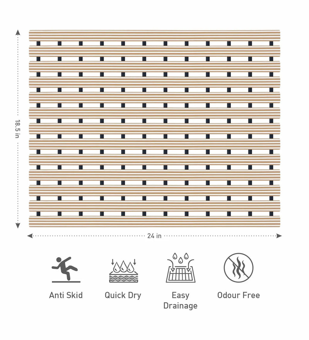 Fredy PVC Shower Mat Cream 47x61 cm OBSESSIONS