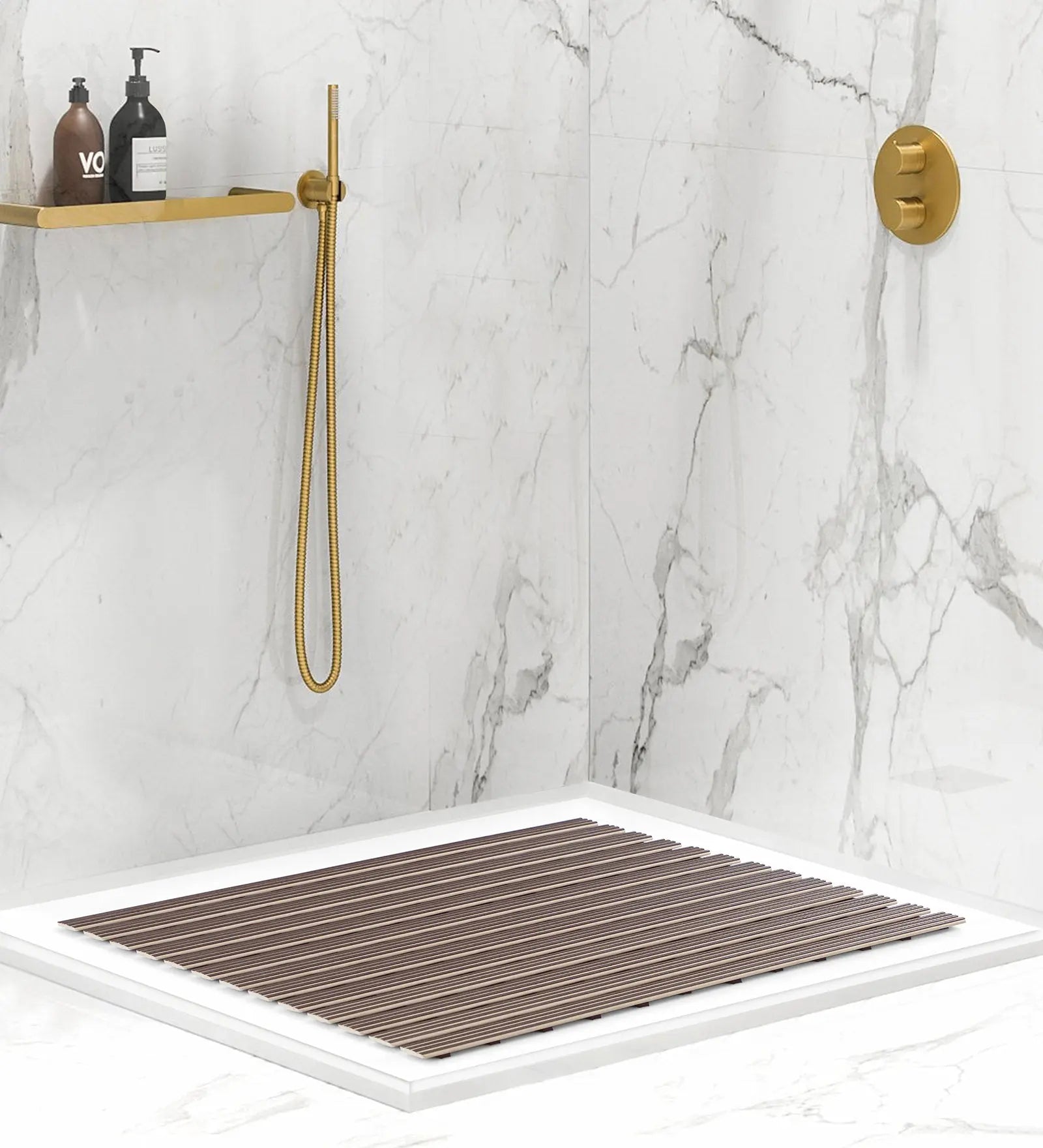 Fredy PVC Shower Mat Beige 47x61 cm OBSESSIONS