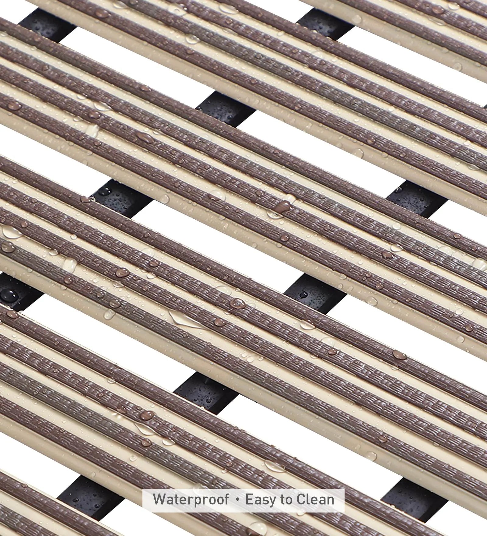 Fredy PVC Shower Mat Beige 47x61 cm OBSESSIONS