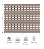 Fredy PVC Shower Mat Beige 47x61 cm OBSESSIONS