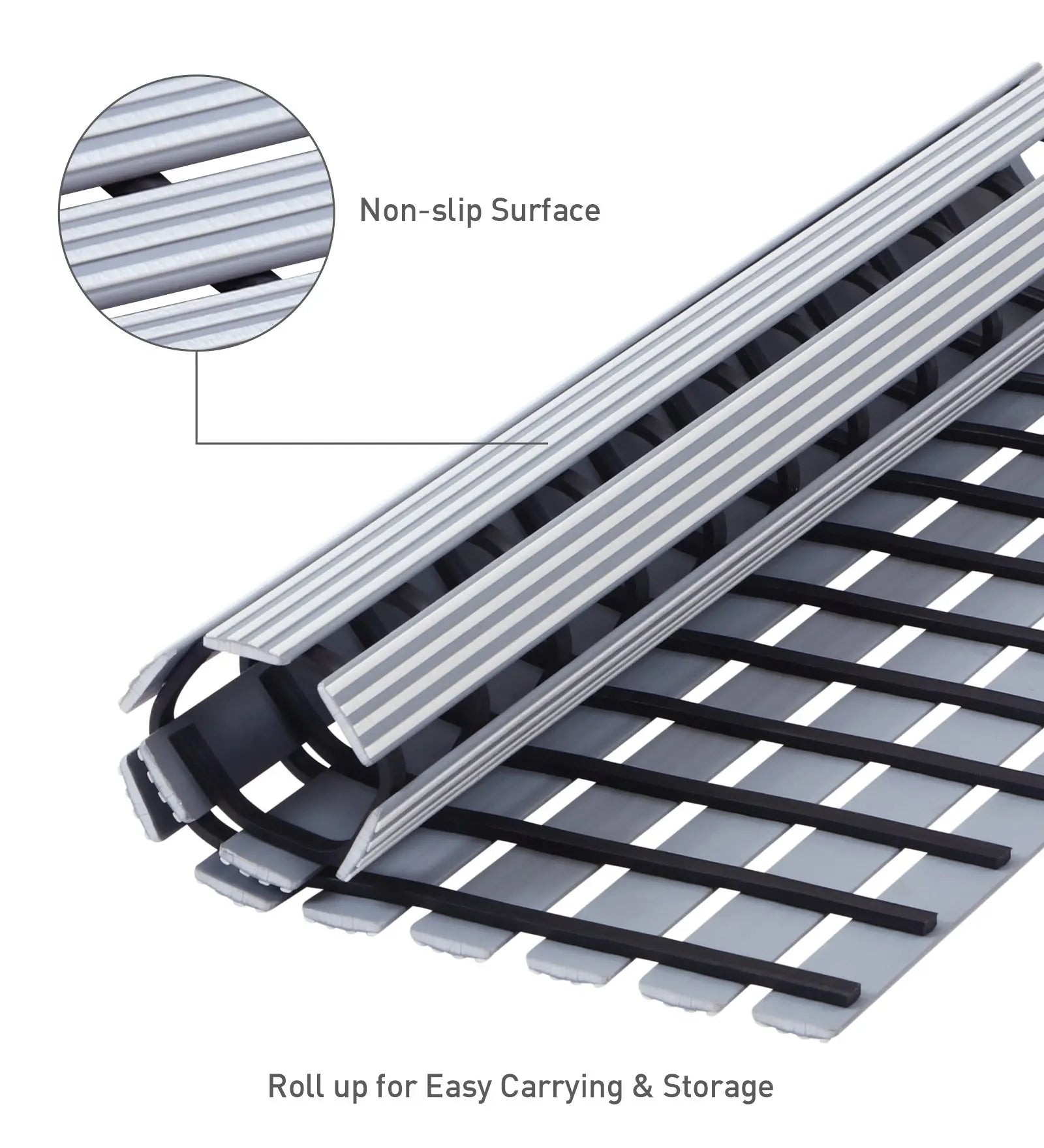 Fredy PVC Shower Mat Light Grey 47x61 cm OBSESSIONS