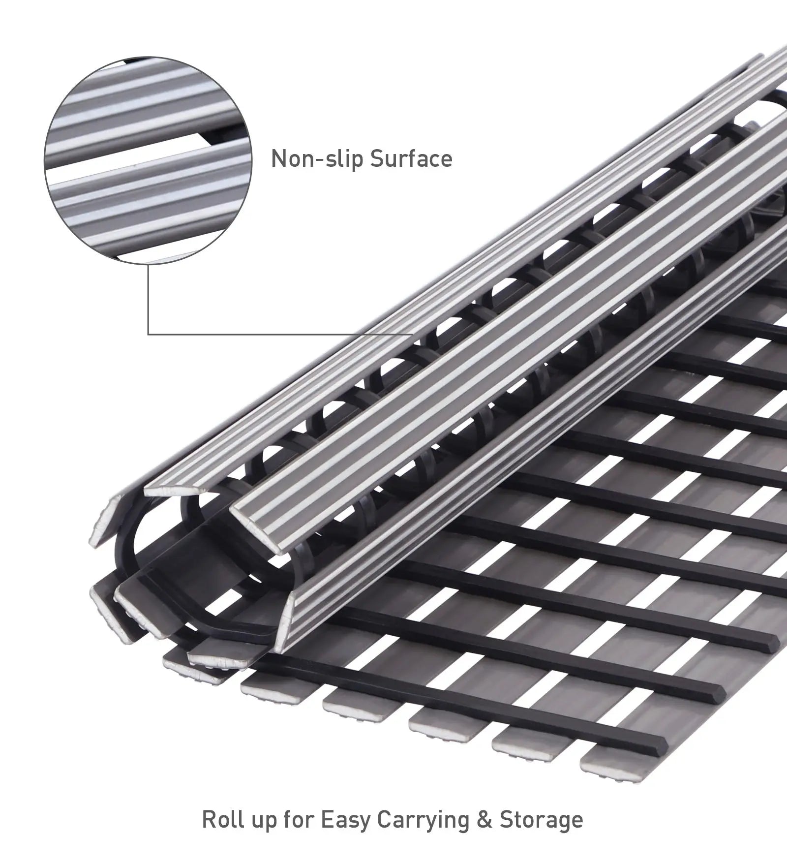 Fredy PVC Shower Mat Grey 47x61 cm OBSESSIONS